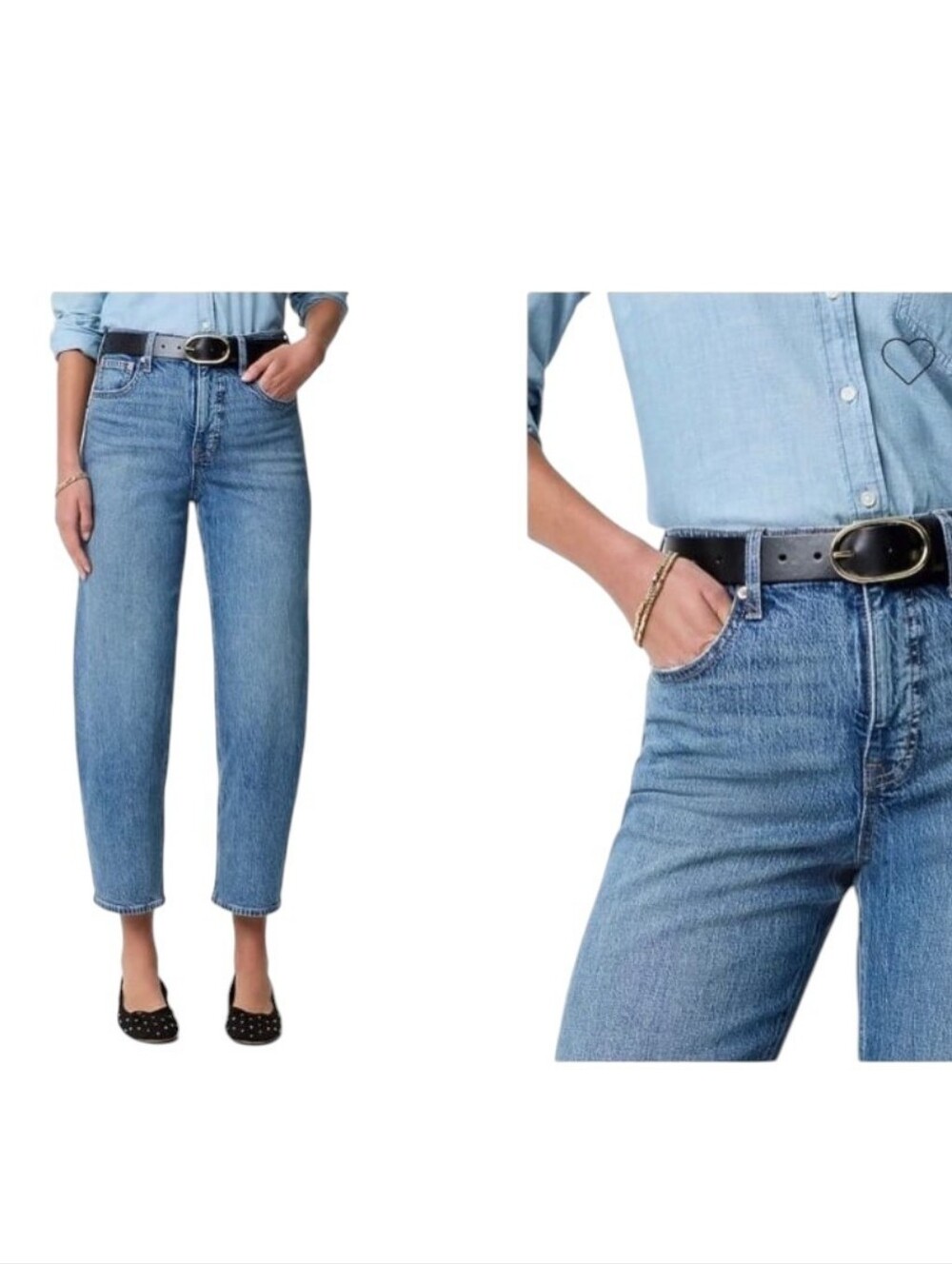 NWT J. Crew Slim Barrel Jean Medium Blue Denim Size 27P
